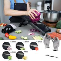 Mandoline à légumes manuelle tout-en-un de haute qualité, réglable, en acier inoxydable, outils de cuisine professionnels