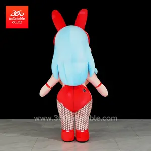 Big Giant Advertising Inflatable Custom Cartoon Animal Mascot Walking Hot Sexy Girl Costume Inflatables