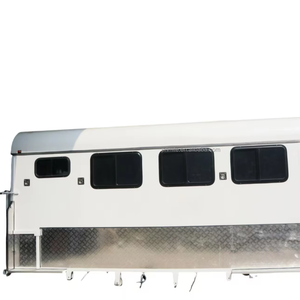 Remorque de transport pour 2 chevaux, à chargement par le haut, avec tête ronde, conforme aux normes australiennes, pour chevaux de course - Product Image 1