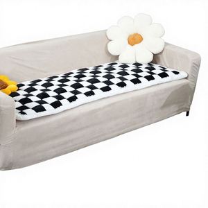 Wholesale Rectangle Fashion <b>Pet</b> Plush Dog & Cat Bed <b>Sofa</b> Cushions Portable Anti-Slip with Plaid Pattern for Indoor Use - Product Image 6