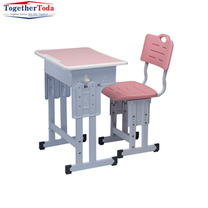 Muebles Escolares Económicos y Duraderos Específicos para el Aula Moderna, Conjunto de Escritorio y Silla Individual para Estudiantes - Product Image 1