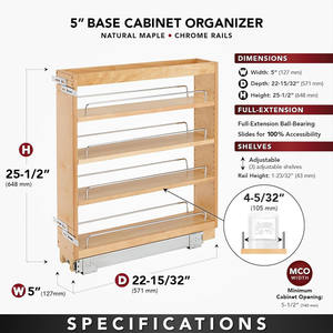 <span class=keywords><strong>Étagère</strong></span> à épices multi-usage <span class=keywords><strong>sous</strong></span> l'évier, coulissante, réglable, en <span class=keywords><strong>bois</strong></span>, pour armoire de cuisine. - Product Image 5