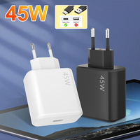 Chargeur mural USB C de qualité supérieure, chargeur rapide 45W, adaptateur de voyage pour ordinateur portable PD Type-C avec prises US EU AU UK OEM/ODM