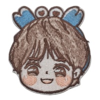 Patch thermocollant de broderie Bigfoot en dessin animé Patchs tissés en tissu personnalisé 3D en feutre pour vêtements pour chapeaux Design en forme d'étoile