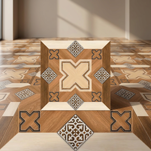Carreaux de sol en céramique numérique mat gris bois irisé 400x400mm, design rustique pour intérieur - Product Image 2