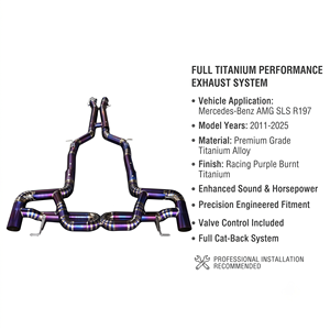 Vortex Global-Shop Preferred Gradient Purple Ti Piping <b>Kit</b> For Mercedes-Benz AMG SLS R197 2011-2025 - Product Image 1