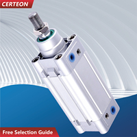 Vérin pneumatique DNC SE 125 mm capteur magnétique double effet avec amortisseur réglable vérin