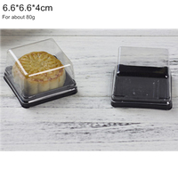 Emballage de conteneur de boîte à dessert alimentaire blister à clapet emballage de bombe de bain en plastique PET personnalisé boîtes à gâteau transparentes recyclables