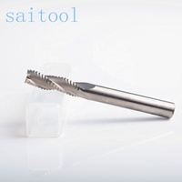 Fraise à 3 cannelures en titane allié au nickel (TiAlN) pour usinage de métaux, à dents grossières, pour aluminium, personnalisable OEM