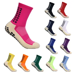 Hochwertige sportliche rutsch feste Basketball-Socken benutzer definierte Logo rutsch feste Fußball-Socken