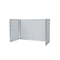 Tableau blanc pliable trois-en-un : tableau blanc magnétique et tableau noir