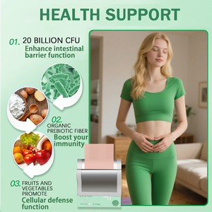 OEM ODM โปรไบโอติกแบบแผ่นละลายในช่องปาก 20 พันล้าน CFU พร้อมใยอาหารพรีไบโอติก สำหรับสุขภาพลำไส้ ช่วยย่อยอาหาร และเสริมสร้างภูมิคุ้มกัน - Product Image 4