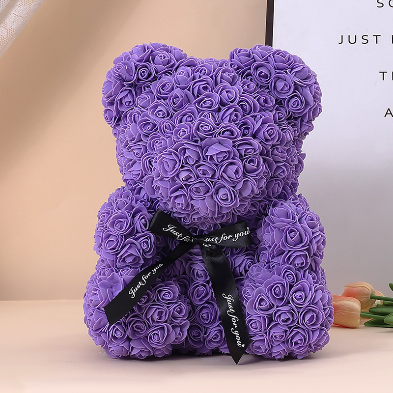 Purple rose bear