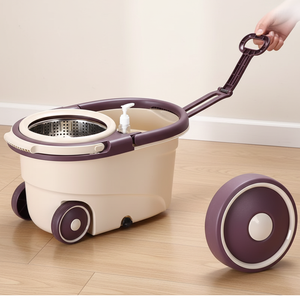 Nouvelle conception, serpillière magique rotative de haute qualité pour le nettoyage domestique, avec têtes rotatives et <span class=keywords><strong>seau</strong></span> en plastique avec essoreuse et roues - Product Image 1