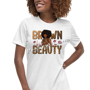 Listo para presionar DTF Transfer Hustle Like a Bosses Brown Skin Beauty Diseños de transferencia de calor - Product Image 5