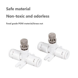 Vanne à aiguille manuelle 1/4'' en plastique de qualité alimentaire, raccord rapide, régulateur de débit d'<span class=keywords><strong>eau</strong></span>, vanne de régulation de débit réglable pour système RO - Product Image 2