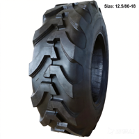 TRC05 Tread PU Foam Solid Tyre 12.5/80-18 Strong Load Bearing for Outdoor Rough Terrain Construction Vehicles