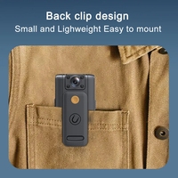 Mini caméra corporelle avec écran IPS HD, objectif rotatif et clip dorsal, caméra corporelle Full HD portable, caméscope de poche