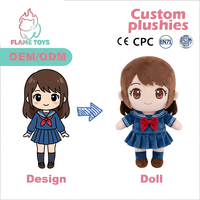 Boneka Anime Custom Made Bahan Plush Super Lembut Isi Kapas PP Desain Pendekar Kuno Humanoid Bordir Mainan Pereda Stres