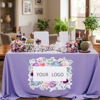 Nappe pliante en polyester imperméable avec logo personnalisé coloré de 4 pieds/6 pieds/8 pieds pour événements professionnels