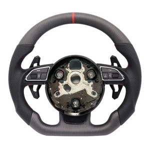 Volant de course en cuir perforé en fibre de carbone pour Audi RS S3 S4 S5 2012-2016 A3 A4 A5 RS4 RS5 - Product Image 1