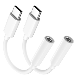 Adaptateur USB-C Type-C vers prise audio jack 3,5 mm pour casque, câble adaptateur 10 cm - Product Image 1