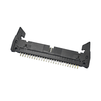 Connecteur PCB mâle à double rangée 10 broches avec boîtier blindé, espacement 2,54/2,0/1,27 mm, encoche d'éjection, logement PBT, pour emplacement de connecteur IDC