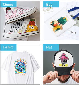 KHY 24 цвета, текстиль, оптовая продажа, нетоксичный художественный цвет для печати на футболке, двойной наконечник, Перманентная краска для одежды, тканевые маркеры - Product Image 6