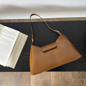 Sac à main en cuir pour femmes, motif géométrique, fermeture à glissière et à fermoir, cuir PU imperméable, sac fourre-tout décontracté, couture à plumes pour femmes - Product Image 4