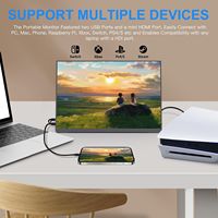 Moniteur portable AHXJKA 10,5 pouces 1920x1280 IPS avec étui en cuir, 60Hz, Plug & Play, Type-C USB, haut-parleur intégré pour jeux, mobiles et ordinateurs portables