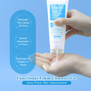 Logo personnalisé 4% peroxyde de Benzowll crème nettoyante pour l'acné niacinamide visage acné <span class=keywords><strong>nettoyant</strong></span> pour le visage fournisseur en gros mousse <span class=keywords><strong>nettoyant</strong></span> pour le visage - Product Image 5