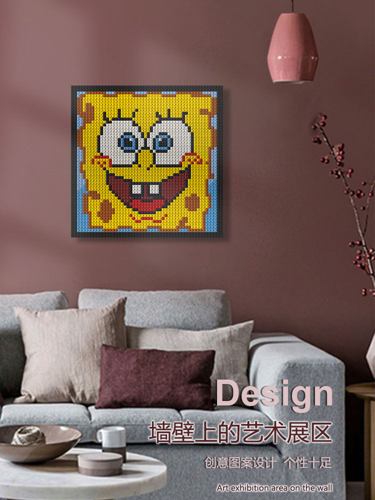 48X48 Dots Bricks 1x1 Wall Portraits Pixel Art Custom Block Toys