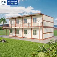 Maison conteneur modulaire préfabriquée pliable à deux étages, étanche, prête à l'emploi, pour hôpital, bureau, hôtel