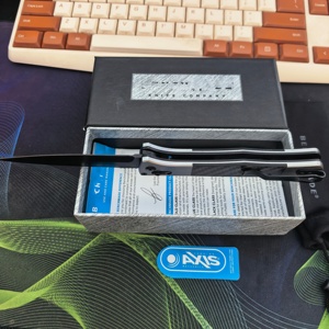 มีดพับ 4170 AXIS สแตนเลสสตีล ใบมีดหยักแบบ Drop Point ด้ามอลูมิเนียม มีดพกเกรดอุตสาหกรรม ความหนา 0.6 มม. - Product Image 4