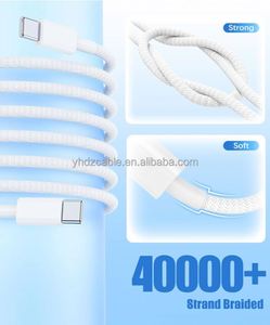 Nylon Braided 240W USB C to USB C <b>Cable</b> TYPE C Fast <b>Charging</b> <b>Cable</b> for iPhone 16 15 Samsung Android <b>Charging</b> Data Transfer <b>Cable</b> - Product Image 5