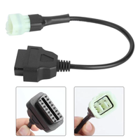 Dernier connecteur OBD2 6 broches pour moto Kawasaki/ktm Câble d'extension pour chariot de moto 6 broches à 16 broches OBD Auto Tools Moto