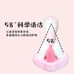 คานอวาน 3D แปรงสีฟันสามด้านสำหรับเด็กอายุ 3 12 ปีขนแปรงนุ่มทำความสะอาดฟันด้วยตนเองแปรงสีฟันสำหรับเด็ก - Product Image 2