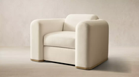 Rhoohill Maßgefertigtes Luxus-Sofa aus Weißem Leinen Retro-Villa Wohnzimmer-Sofa Moderne Wohnzimmermöbel Sofa-Set