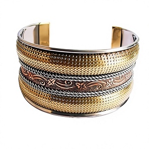 New Best Vintage Classic Gold Plated Brass Cuff Bracelet Twisted Wire Women's Wedding Party Quality Handicrafts - Product Image 1