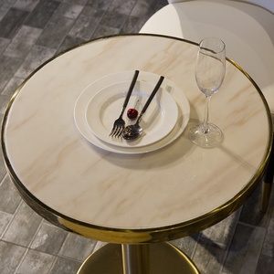 Mesa de acero inoxidable dorada para <span class=keywords><strong>bar</strong></span>, postre, <span class=keywords><strong>bar</strong></span>, <span class=keywords><strong>bar</strong></span>, <span class=keywords><strong>café</strong></span>, Internet, Pizza - Product Image 4