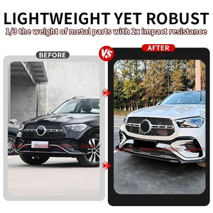 สำหรับ Mercedes Benz GLE อัพเกรดเป็น BB 800 สไตล์ ชุดแต่งกันชนหน้าคาร์บอนไฟเบอร์แบบแห้ง พร้อมลิ้นกันชนหน้าแบบ Wide Body Aero ขายส่ง - Product Image 3