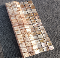 Tuiles de mosaïque autocollantes à motifs en coquillages naturels, carreaux muraux écologiques pour la décoration de fond de maison
