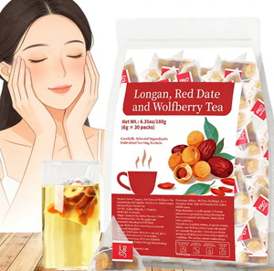 Tè di Alta Qualità con Longan, Datteri Rossi e Bacche di Goji, 6g X 30 Bustine Piramidali, Stimola la Vitalità e Nutre il Sangue, Disponibile per la Vendita all'Ingrosso - Product Image 5