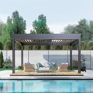 Pergola bioclimatique au design moderne, gazebo en aluminium, extérieur, imperméable, finition en peinture poudrée automatique, marque <span class=keywords><strong>MULAN</strong></span>, garantie de 3 ans - Product Image 1