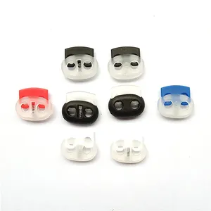 SC01 Atacado Cord Stopper Cord Stop Toggle Fastener Plástico Toggle Lock Round Plastic Spring Personalizado Moldagem Por Injeção ABS