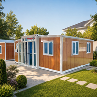 Maison conteneur extensible moderne préfabriquée en acier coloré de 20 pieds, 1, 2 ou 3 chambres, avec cuisine et salle de bain