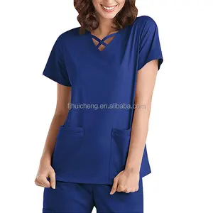 批发时尚医疗医院定制套装擦洗套装女性医生护士