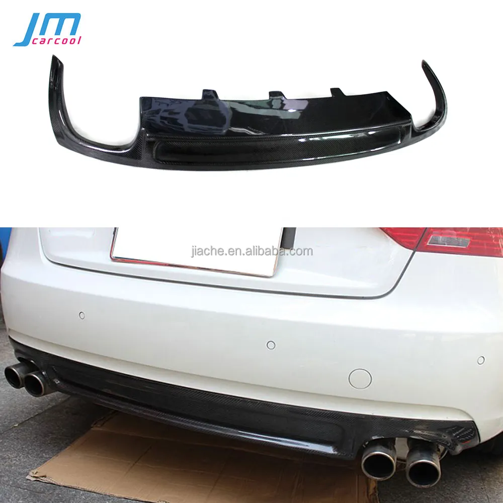 Carbon Fiber Rear Bumper Lip Diffuser Spoiler Voor Audi A5 Standaard 2013-2016 S5 Stijl Frp Vier Outlet Diffuser