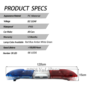 Rouge bleu nouvelle barre lumineuse LED super lumineuse haute puissance barre lumineuse d'avertissement d'<span class=keywords><strong>ambulance</strong></span> avec haut-parleur - Product Image 6