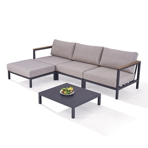 Venta Directa de Fábrica, Juego de Muebles Modernos para Patio, Sofá Seccional en Forma de L para Jardín, Conjunto de Sofás de Esquina de Aluminio para Exteriores - Product Image 6